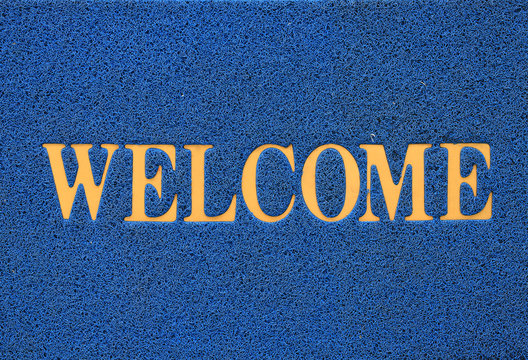 Blue welcome carpet, welcome doormat carpet