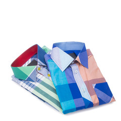 Naklejka premium shirt or isolated folded fashionable men shirt new.