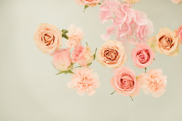 Flower petals lie in the bath for a romantic evening in the hotel room. Romance. Flowers. Romantic evening of two lovers