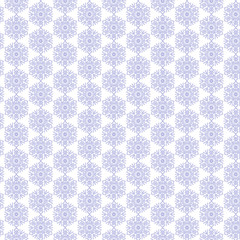 A repeating pattern of snowflakes. For printing on fabric.