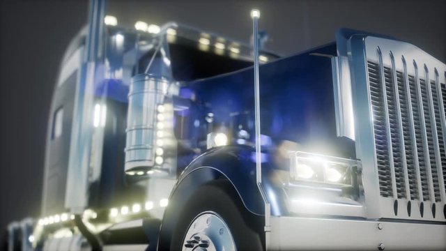 bright american lorry track in studio