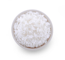Fototapeta na wymiar rice bowl on white background