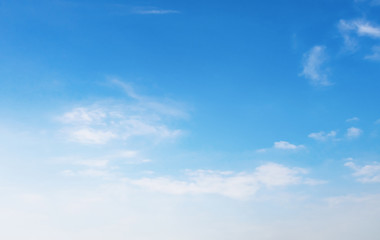 Naklejka na ściany i meble landscapes blue sky with white cloud and sunshine