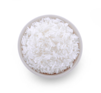 Rice Bowl On White Background