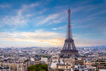 Eiffel Tower in Paris France.