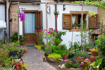 Architecture in italian town, Castigliano Della Pescaia.