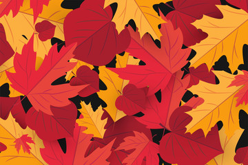 Background for wallpaper with maple leaves