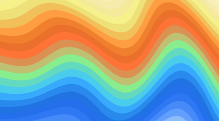Multicolored striped background with color wavy stripes. Decorative pattern