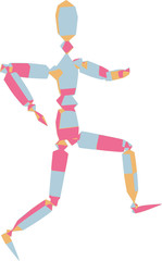 Polygon human figure - digital art