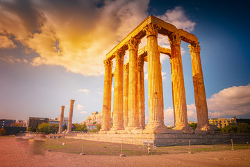The Temple of Olympian Zeus or the Olympieion in Athens.