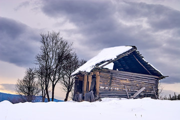 house in winter