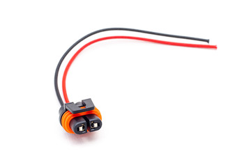 Fototapeta premium H8, H9, H11 buld holder for car lights. Automotive electric car parts.