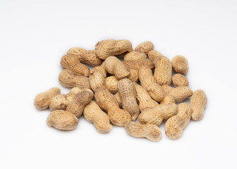 peanuts isolated on white background