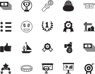 success vector icon set such as: commerce, awards, color, hold, cheerful, seo, cauldron, store, risk, economy, approve, patrick, light, crane, facade, thumb, team, earnings, leprechaun, sets