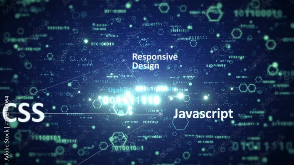 Wall mural web development internet concept video