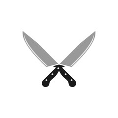 abstract two knife icon logo