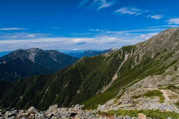 南アルプスの山々