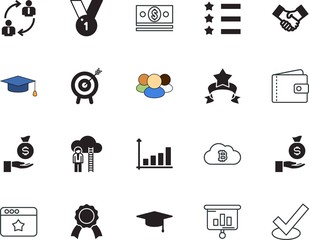 success vector icon set such as: manager, saving, welcome, credit, save, strategy, meeting, positive, game, one, shadow, progress, stick, favourite, infographic, deal, uniform, stack, data, hug