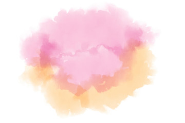 Abstract pink watercolor background on white background.Watercolor hand drawn illustration