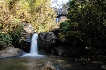 Cachoeira do sul do Brasil em longa exposição