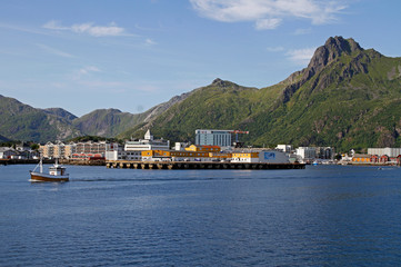 panoramic view of the coast at Svolvaer