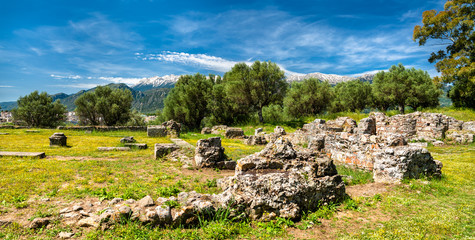 Ruins of Ancient Sparta in Greece - obrazy, fototapety, plakaty