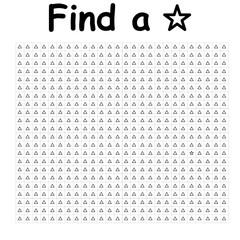 Find the false figure. A sheet of visual perception, an interesting game. IQ TEST. Flat style. Vector illustration