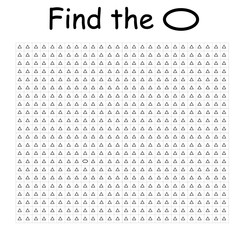 Find the false figure. A sheet of visual perception, an interesting game. Flat style. Vector illustration