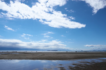  It is the coast of Japan. The place is titibugahama in Kagawa - obrazy, fototapety, plakaty