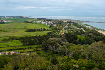 View from the Phare de Baleines lighthouse on the Ile de Re island, France
