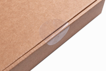 Transparent round sticker for cardboard box wrapping