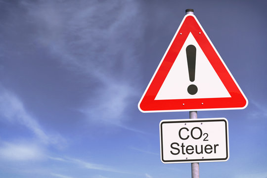 CO2 Steuer - Verkehrsschild