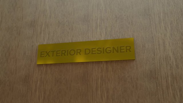 golden door sign Exterior designer. enter to room