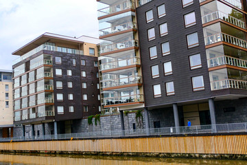 Turku, Finland New condo housing  along the Aura river