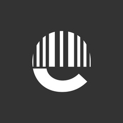 Letter E Barcode Creative Abstract Modern Icon Logo Design Template Element Vector