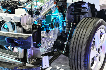 Open block powerful car hybrid engine
