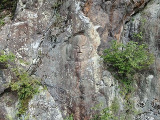 Takihata cliff Buddha, aerial view