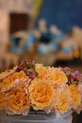Ornamental plants and flowers in elegant surroundings