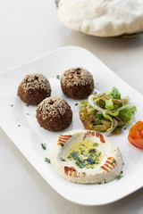 falafel and hummus starter snack food mezze platter
