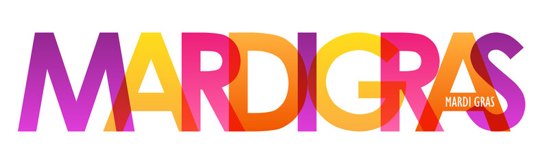 MARDI GRAS colorful vector typography banner © Web Buttons Inc