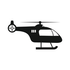 Helicopter vector icons on white background 