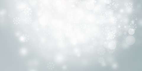 white snow blur abstract background. Bokeh Christmas blurred beautiful shiny Christmas lights