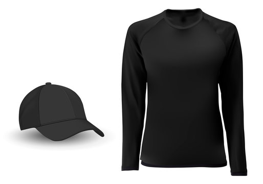 Download 25+ Womens Baseball T-Shirt With Long Sleeves Mockup Half ...