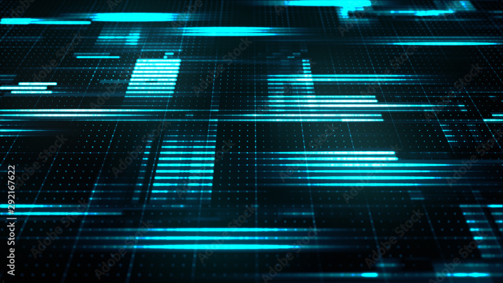 Poster abstract innovation background with digital flow in a cyber space.
