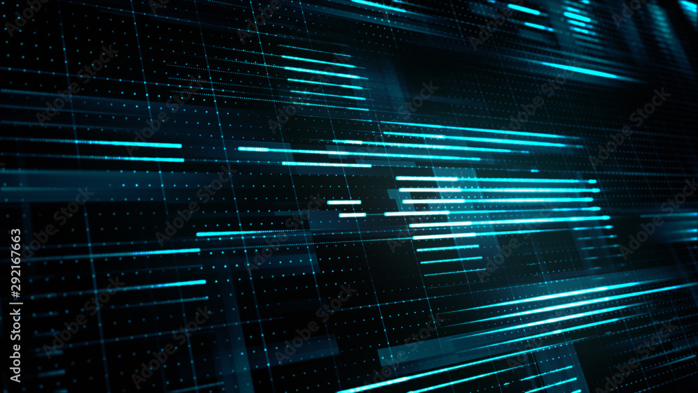 Poster high technology texture with digital information flow. abstract futuristic background for innovation