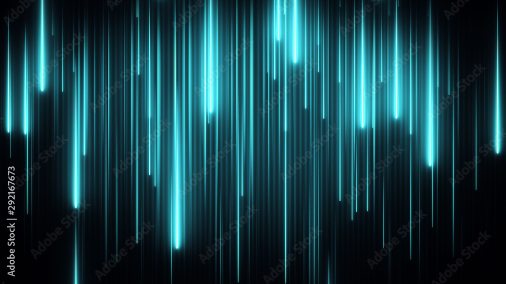 Poster blue neon abstract background. digital data flow. media technology texture. code moving in a cybersp