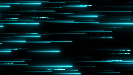 Blue bright neon particles. Communication concept texture. Digital information flow. High tech pattern. Abstract background.