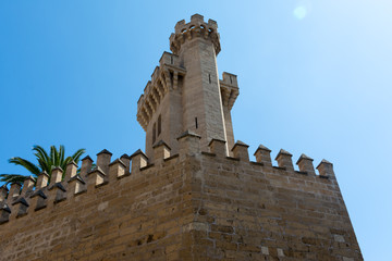 Almudaina Palace building in Palma de Mallorca