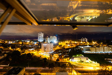Fototapeta na wymiar Night view of the city of Sao Jose dos.Campos, Sao Paulo, Brazil.