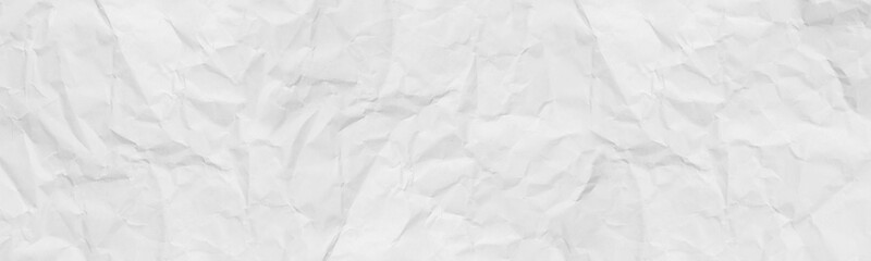 wide panorama crumpled paper texture background. crush paper so that it becomes creased and wrinkled.